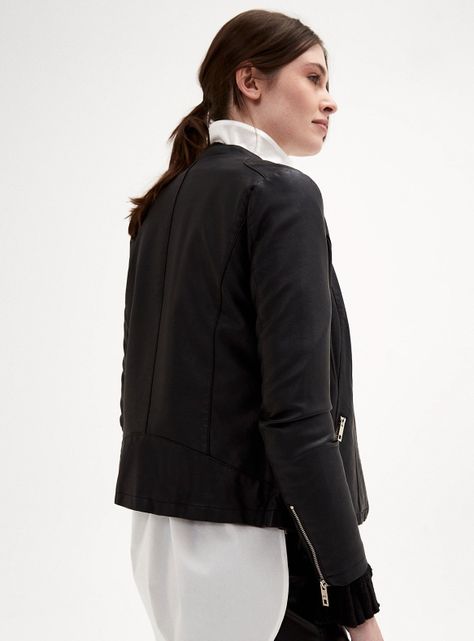 Chaqueta Braque Efecto Cuero-2