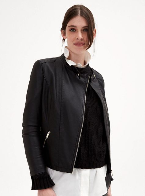 Chaqueta Braque Efecto Cuero-0