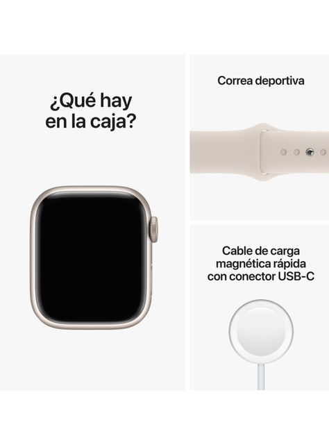 Apple Watch Series 8 41mm GPS Caja Aluminio y Correa Deportiva Blanco Estelar-8
