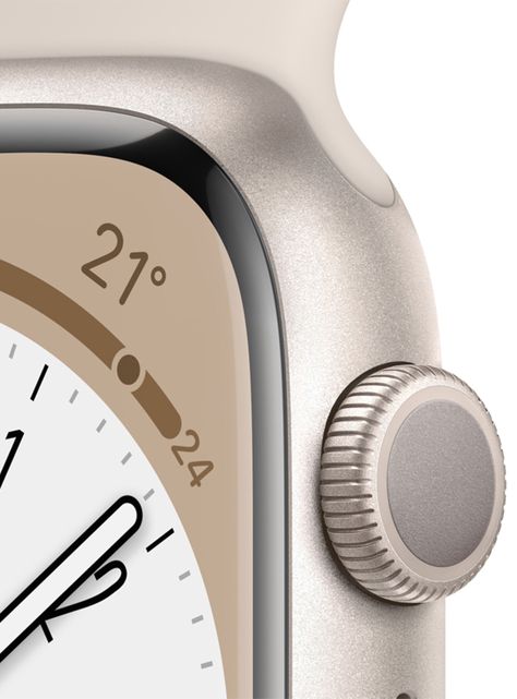 Apple Watch Series 8 41mm GPS Caja Aluminio y Correa Deportiva Blanco Estelar-2