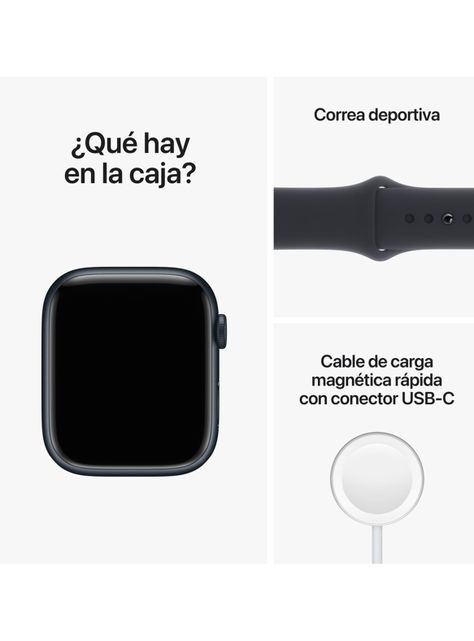 Apple Watch Series 8 45mm GPS Caja Aluminio y Correa Deportiva Medianoche-8