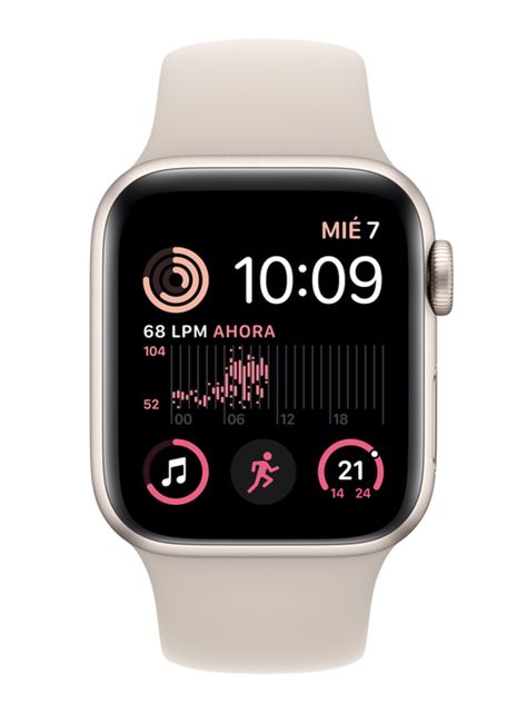 Apple Watch SE 40mm GPS Caja Aluminio y Correa Deportiva Blanco Estelar-1