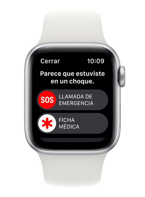 Apple Watch SE 40mm GPS Caja Aluminio Plata Correa Deportiva Blanca-5
