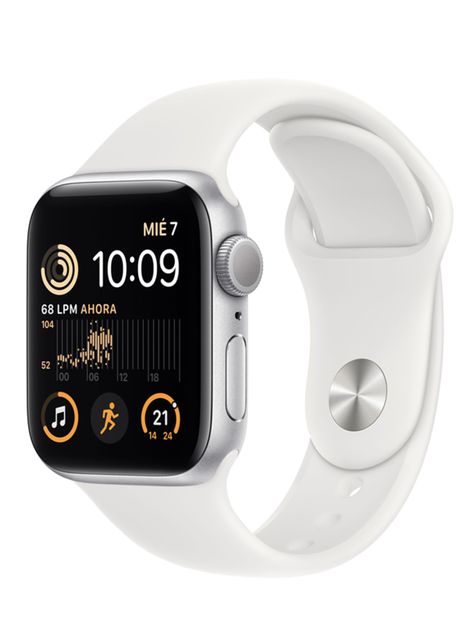 Apple Watch SE 40mm GPS Caja Aluminio Plata Correa Deportiva Blanca-0