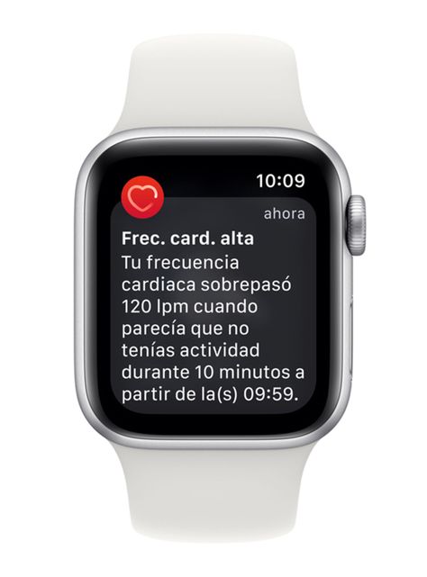 Apple Watch SE 40mm GPS Caja Aluminio Plata Correa Deportiva Blanca-4
