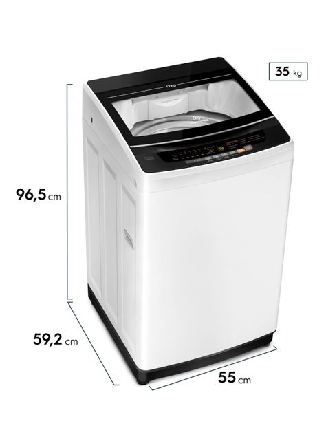 Lavadora Carga Superior 12 Kg BZG Blanca-1