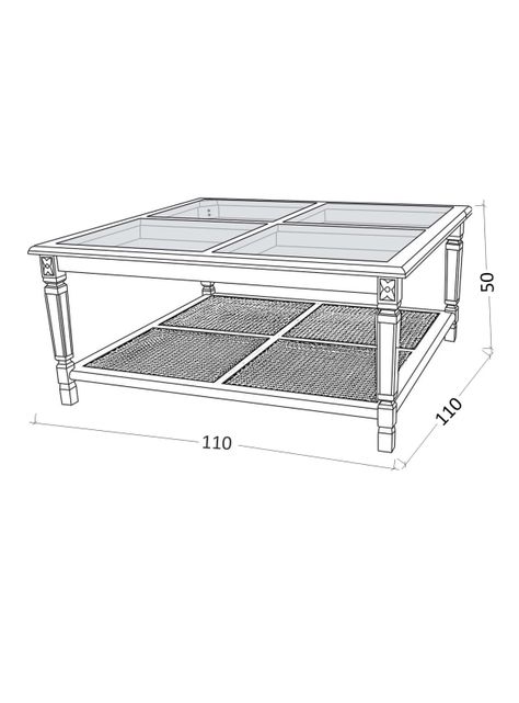 Mesa de Centro Junco Amparo 110x110 cm-2