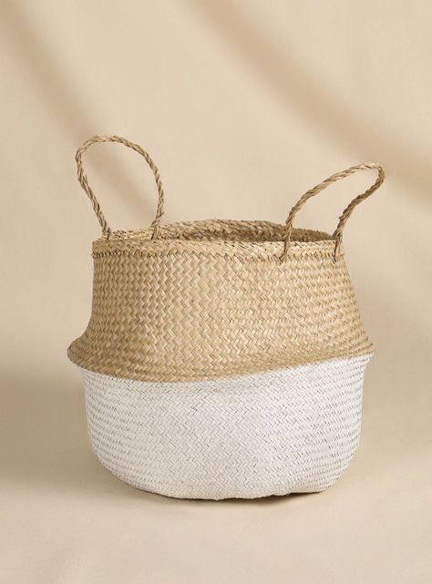 Canasto Sarah Miller Chic Blanco 42 x 35 cm-0