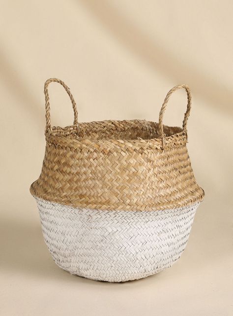 Canasto Chic Blanco 35 x 32 cm-0