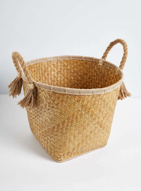 Canasto Café con Cuerdas L 31 x 35 cm-1