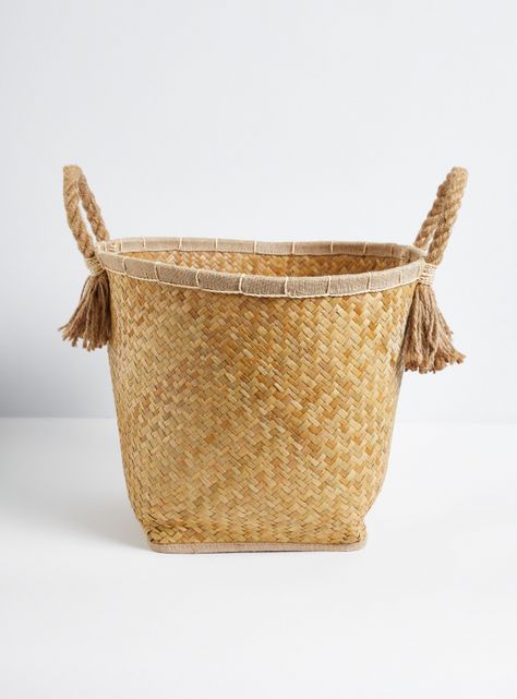 Canasto Café con Cuerdas L 31 x 35 cm-0