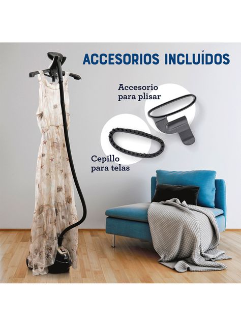 Plancha Vertical Gancho 360° GCSTGS7000 Negro-7