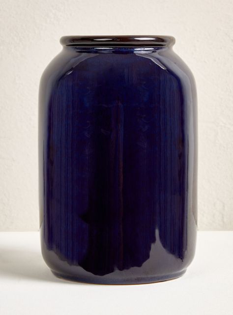 Jarrón Cerámica Azul S-0