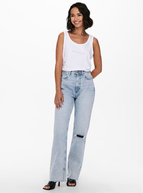 Jeans Azul Claro Tiro Alto-3