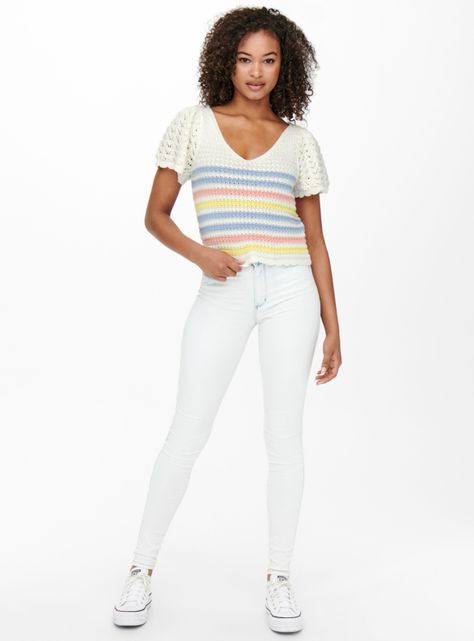 Polera Tejida Blanca-3