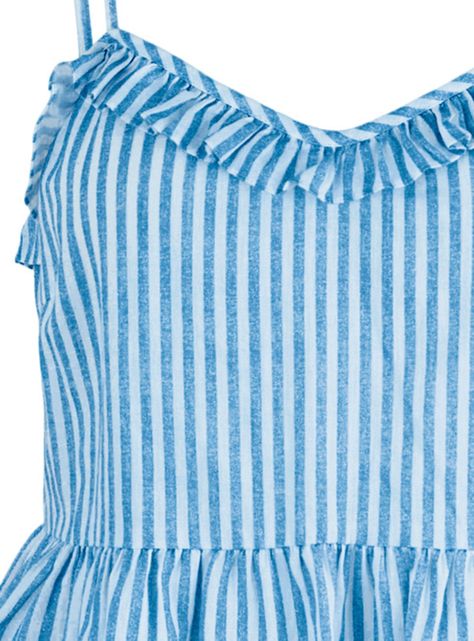 Polera Sin Mangas con Volado a Rayas-1