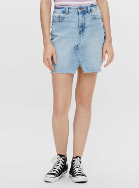 Falda Tiro Medio Denim-0