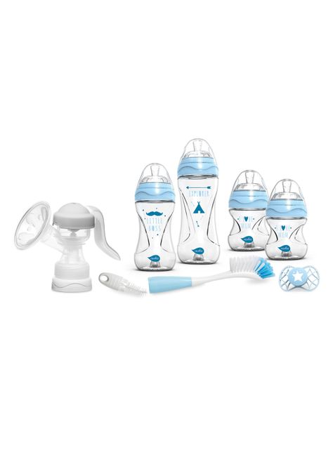 Set de Lactancia con Mamaderas Starter Azul Nuvita-0