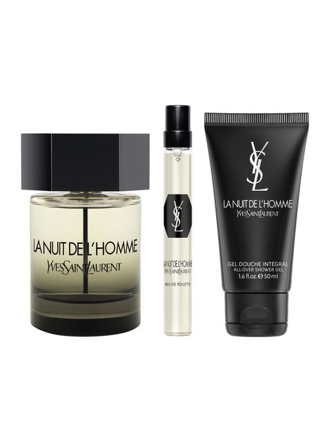 Set Perfume La Nuit de L'Homme EDT Hombre 100ml + EDT 10ml + Gel de Ducha 50ml Yves Saint Laurent-0
