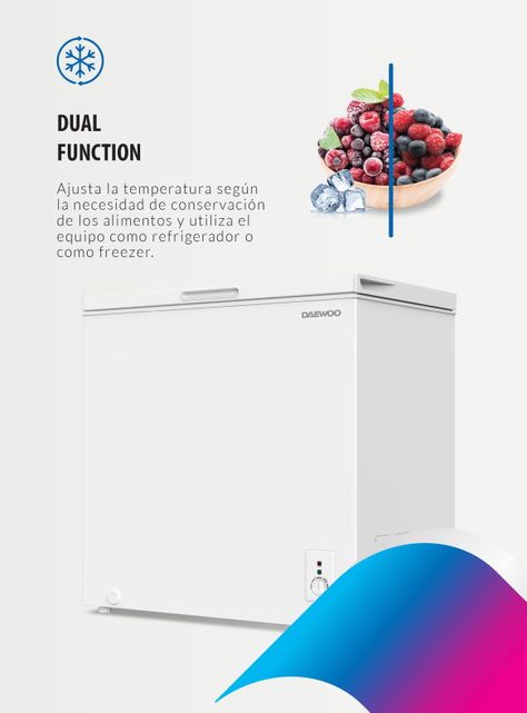 Freezer Horizontal Doble Función 199 Litros DFWH201DFNNNCL-6