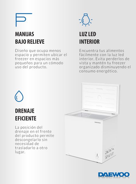 Freezer Horizontal Doble Función 199 Litros DFWH201DFNNNCL-8