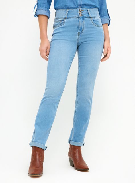 Jeans Bootcut Pretina Ancha 3 Botones-0