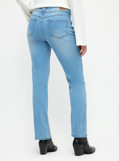 Jeans Straight Tiro Alto-1