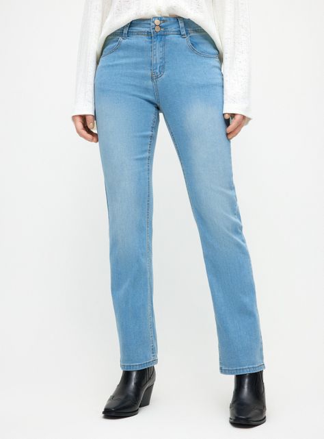 Jeans Straight Tiro Alto-0