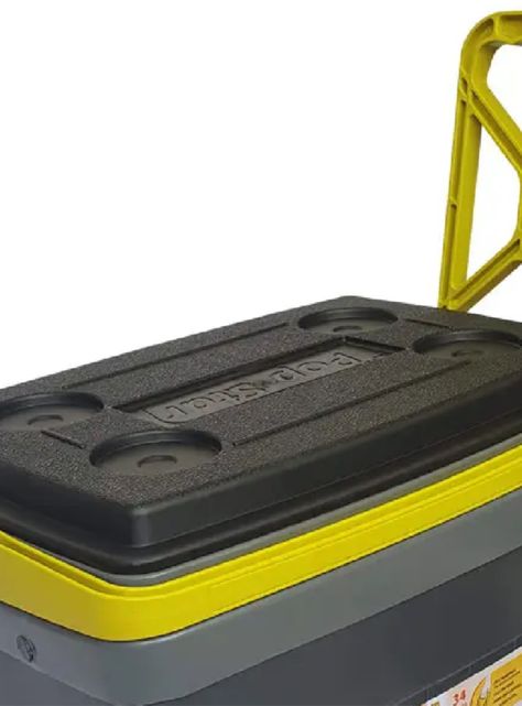 Cooler Térmico con Ruedas 34 Litros Gris Amarillo-2