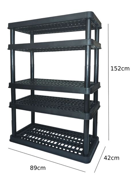 Estante Modular Super 5 Niveles Negro-1