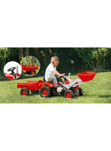 Tractor a Pedales Maxi Ranch Rojo-3