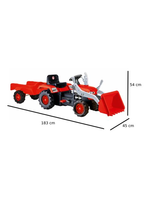 Tractor a Pedales Maxi Ranch Rojo-1