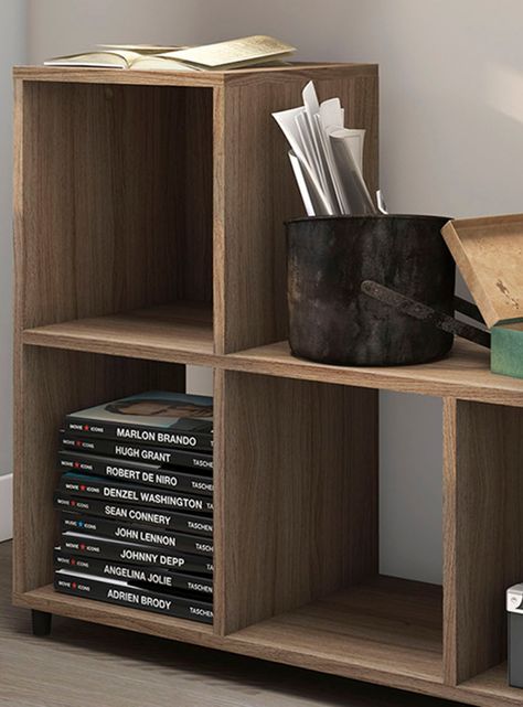 Repisa Modular 4 Cubos Café Claro Modelo E-2
