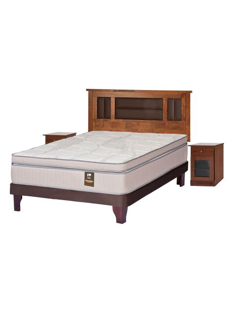 Cama Europea Máximo Cobre 2 Plazas Base Normal 150 x 200 + Set Lorraine-0