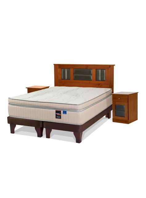 Cama Europea Máximo Cobre 2 Plazas Base Dividida + Set Muebles Lorraine-0