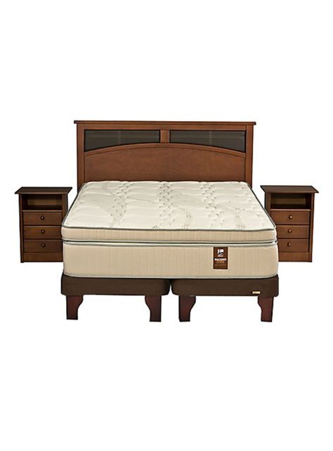 Cama Europea Máximo Cobre 2 Plazas Base Dividida 150 x 200 + Set Castell-1
