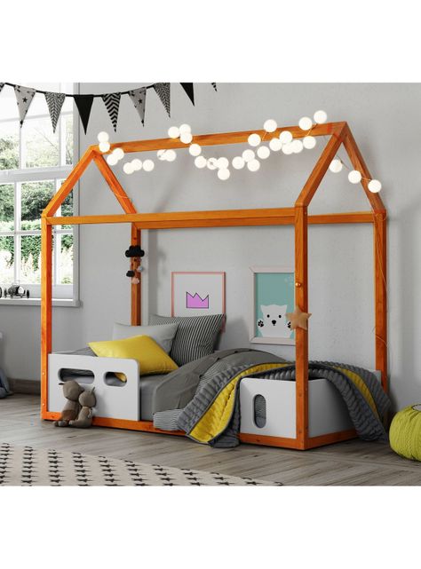 Cama Casita Liv Caramelo Kidscool-3