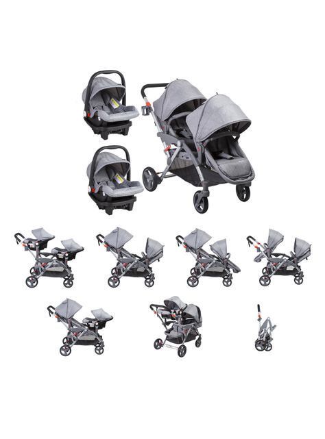 Coche Duo LX Gris Bebesit-6