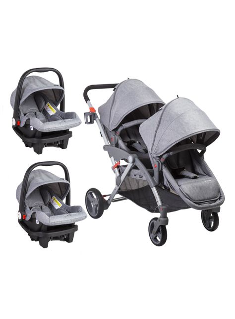 Coche Duo LX Gris Bebesit-1