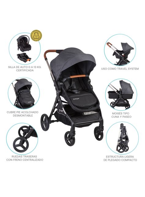 Coche Travel System Mars LX Beige Bebesit-4