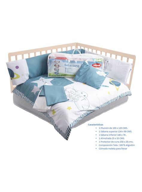 Set de Cuna Espacial 5 Piezas Bebesit-2