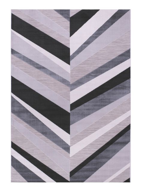 Alfombra Londres 120 x 170 cm Blanco y Negro-0