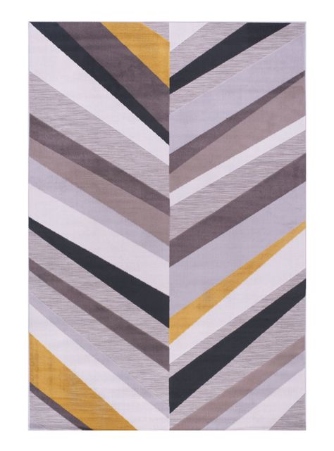 Alfombra Londres 120 x 170 cm Gris y Mostaza-0