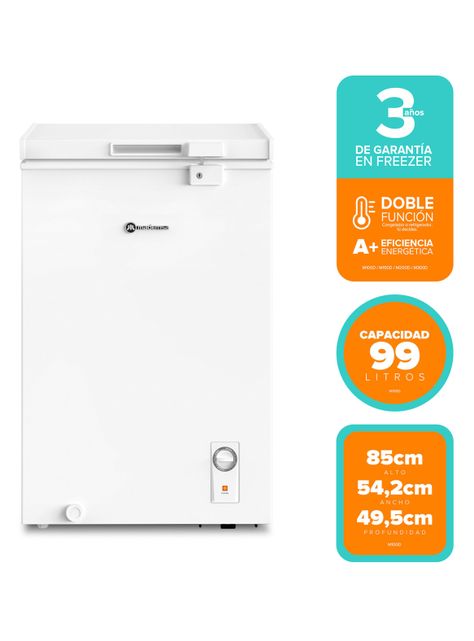 Freezer Horizontal Dual Frío Directo 99 Litros M100D-2
