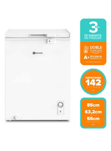 Freezer Horizontal Dual Frío Directo 142 Litros M150D-2