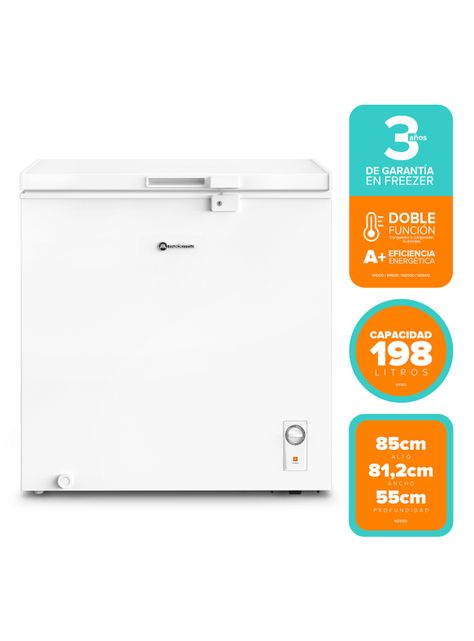 Freezer Horizontal Dual Frío Directo 198 Litros M200D-2