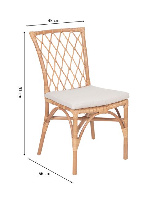 Silla de Comedor Nativa Ratán-1