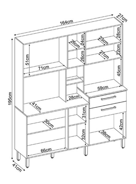 Kit Cocina Encanto 2 Cajones 6 Puertas-1