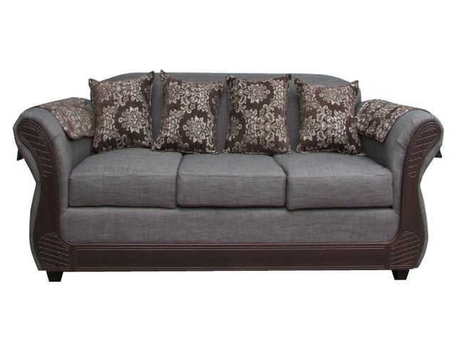 Juego Living Irlanda Chocolate: Sofá 3C + 2 Sillones 1C Chenille-2