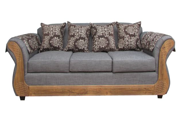 Juego Living Irlanda Miel: Sofá 3C + 2 Sillones 1C Chenille-2